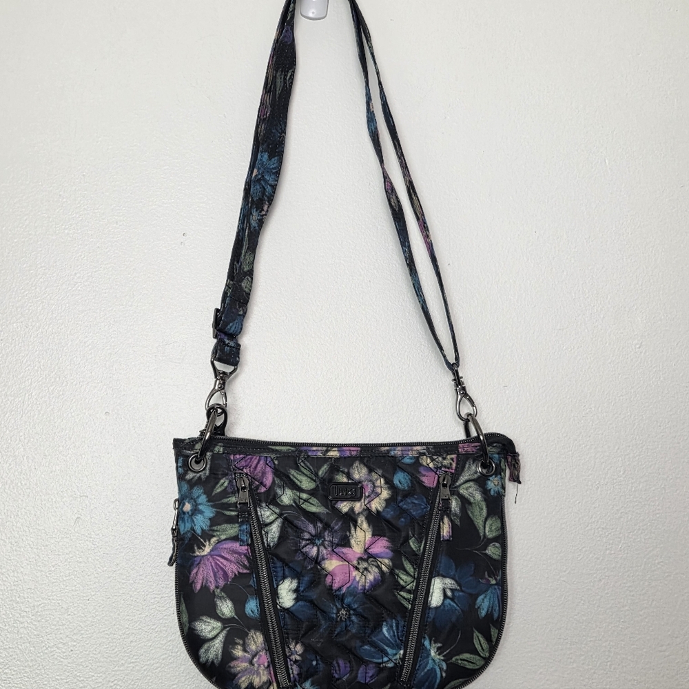 EUC Lug Swivel Convertible Crossbody Bag Bloom Black Floral Print - Picture 16 of 16